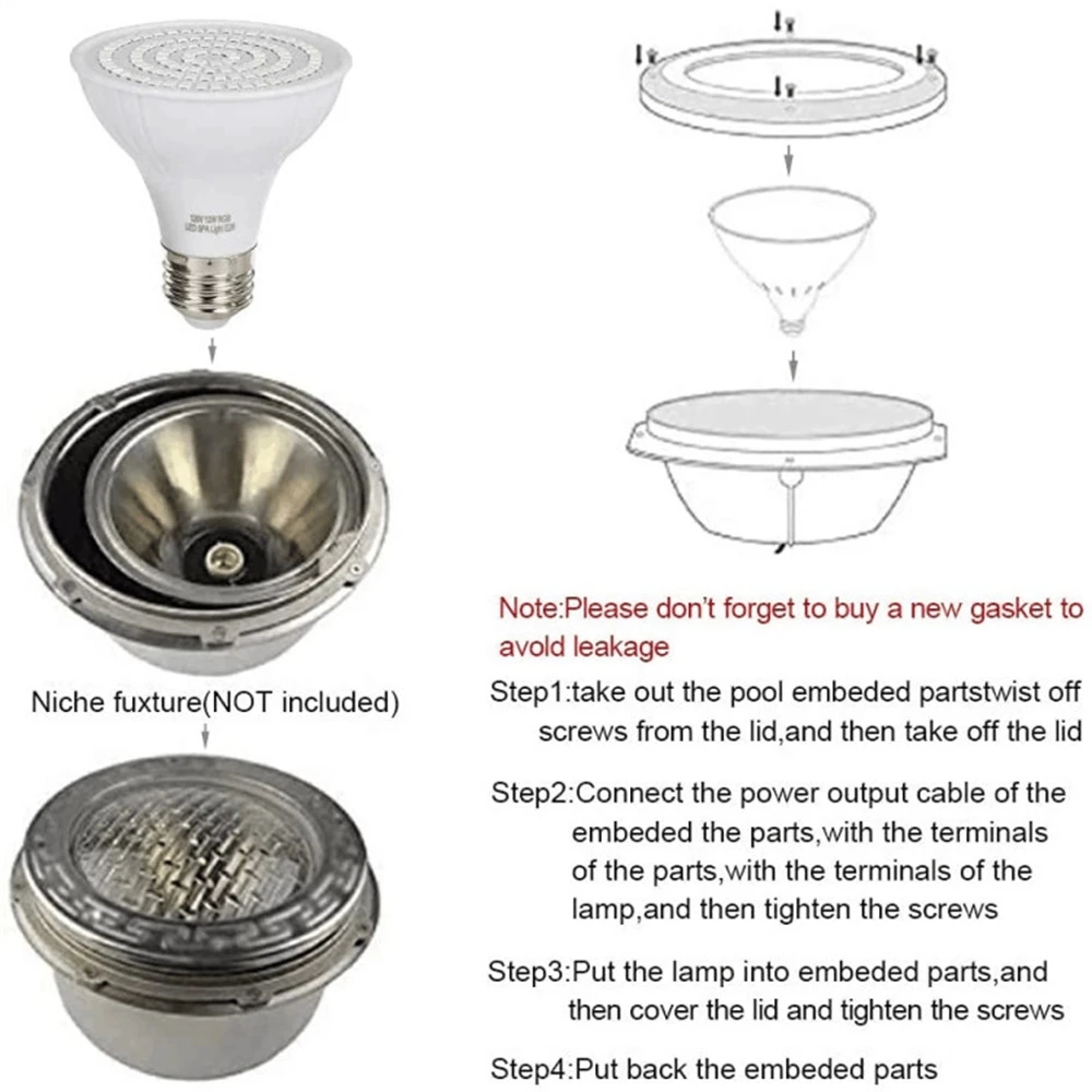 RGB LED Schwimmbad Licht E27 E – Xy Spa & Wellness Photos Bewertung und Preis