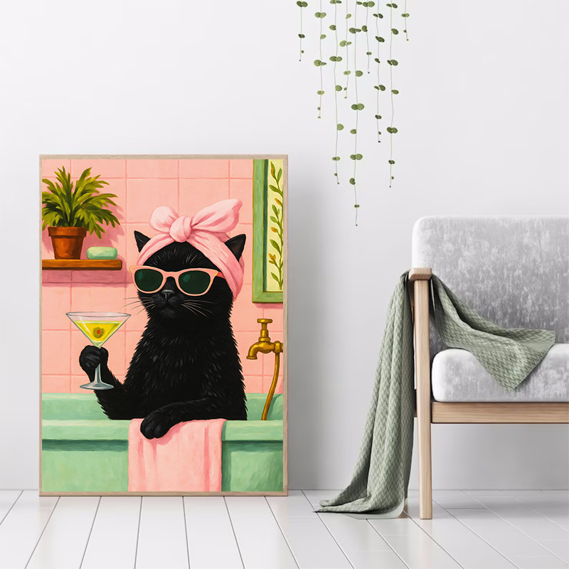 Katze mit Martini in der Badew – Spa Wellness Images Bewertung und Preis